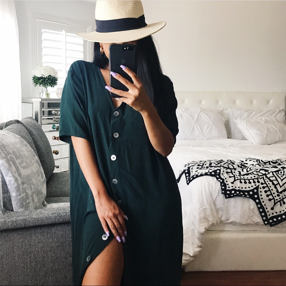 Olive Green Boho Maxi
